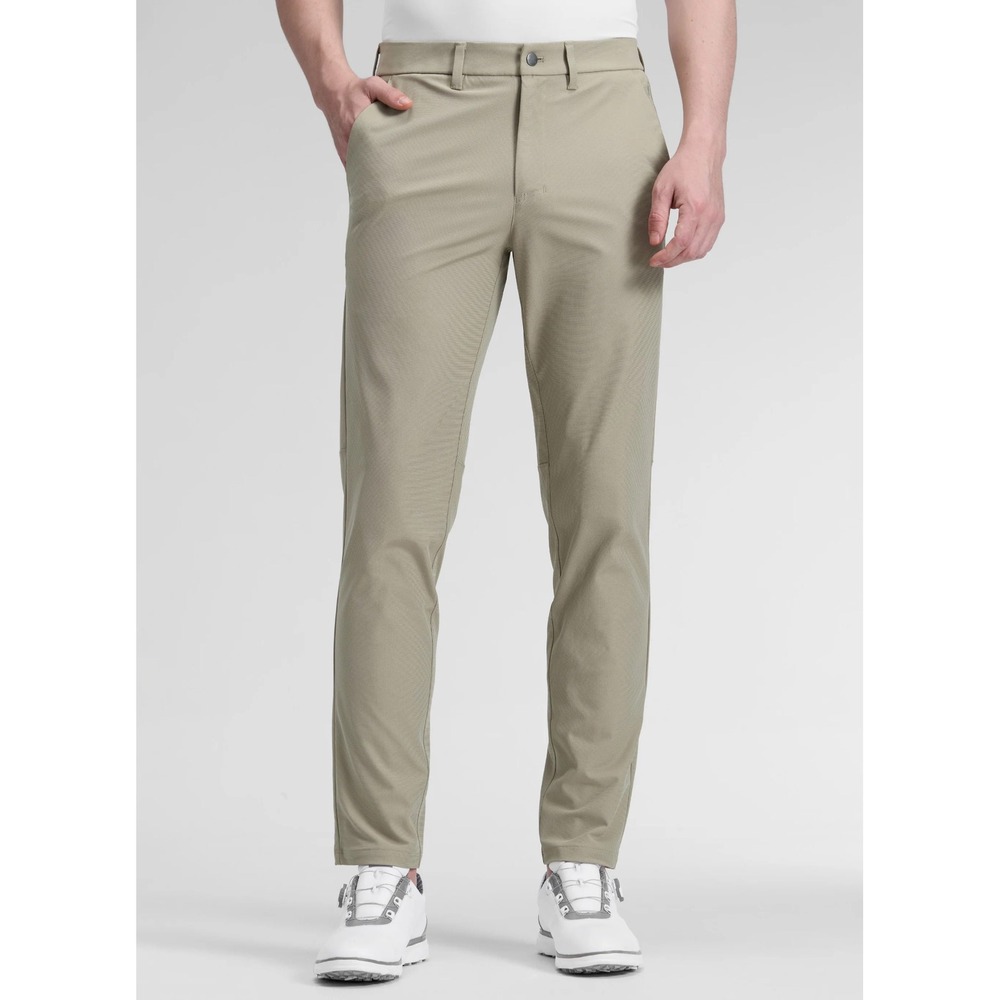 CRZ YOGA Mens Golf Pants Khaki Tan Slim Straight 5-Pocket Tech Chinos 31W x 28L